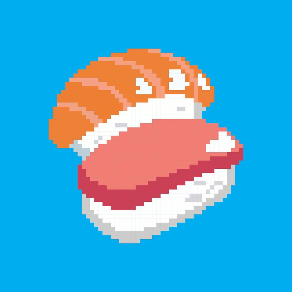 pixel art sushi, vector