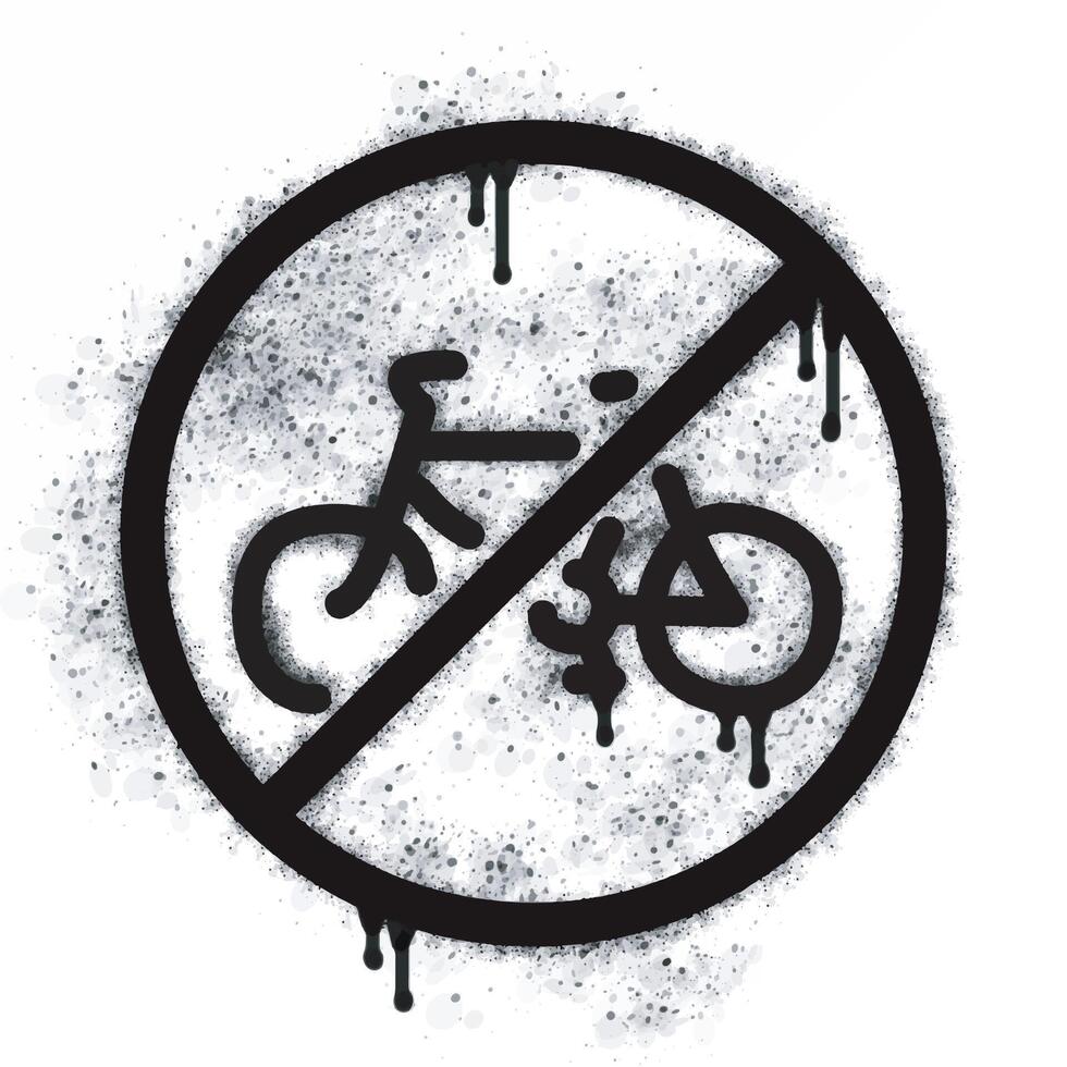 No bike symbol spray icon isolated on white background vector