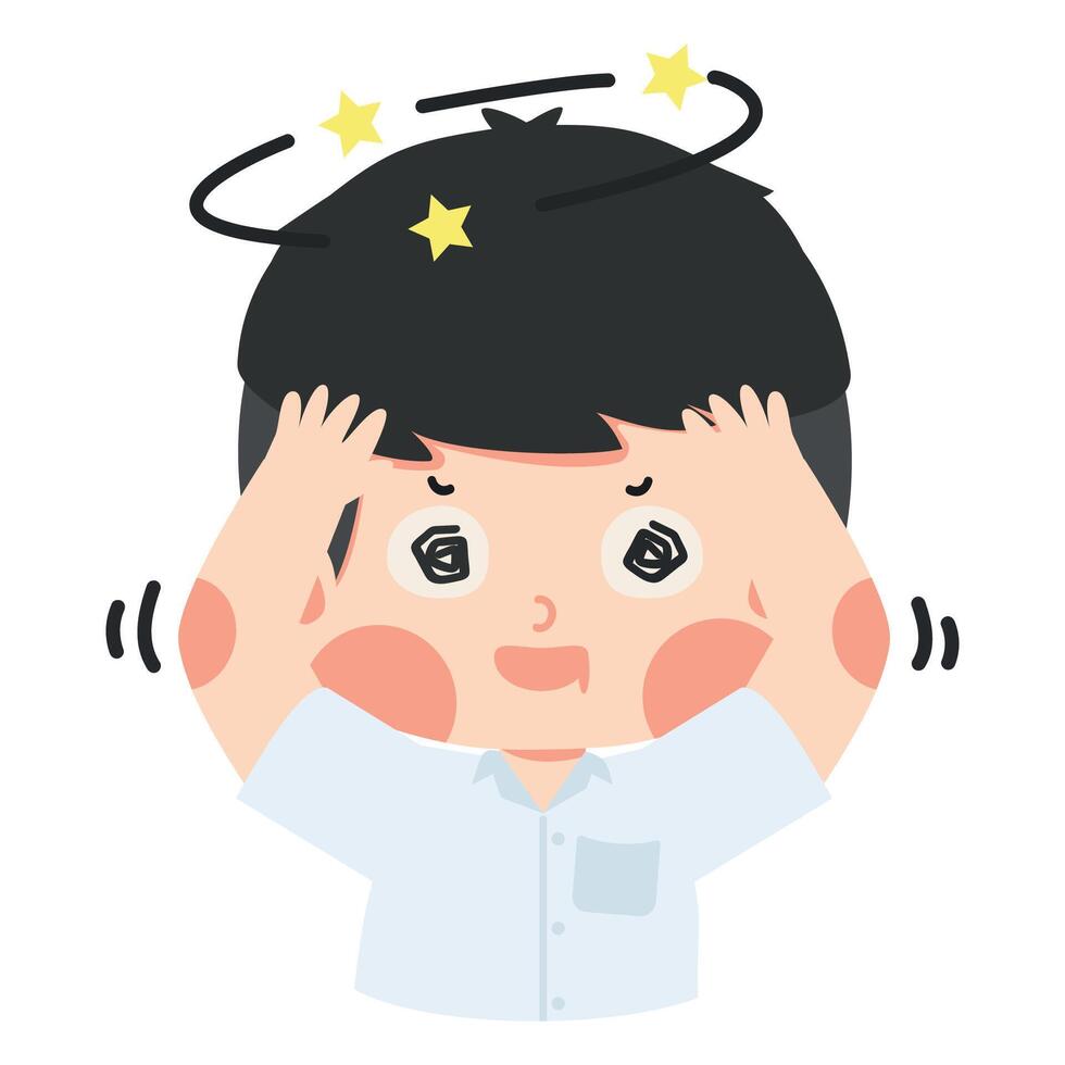 child standing with a puzzled expression vector