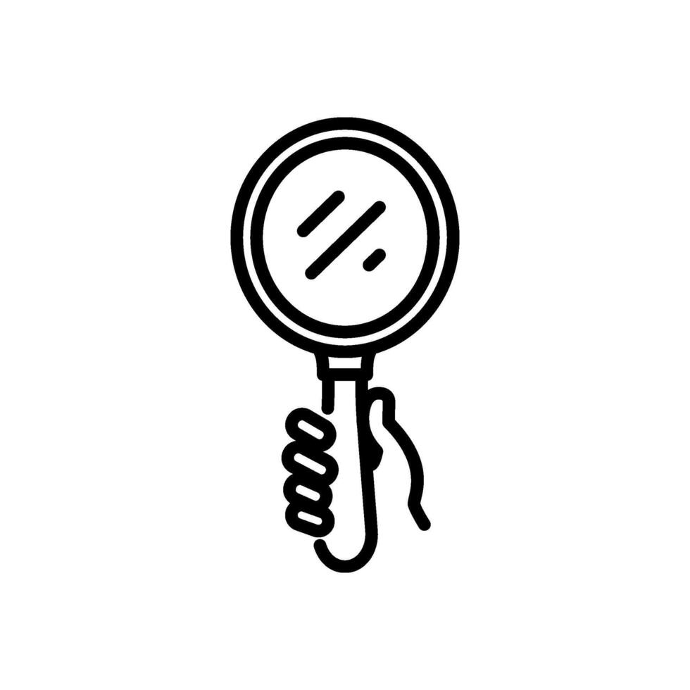 handheld mirror icon, line style icon vector