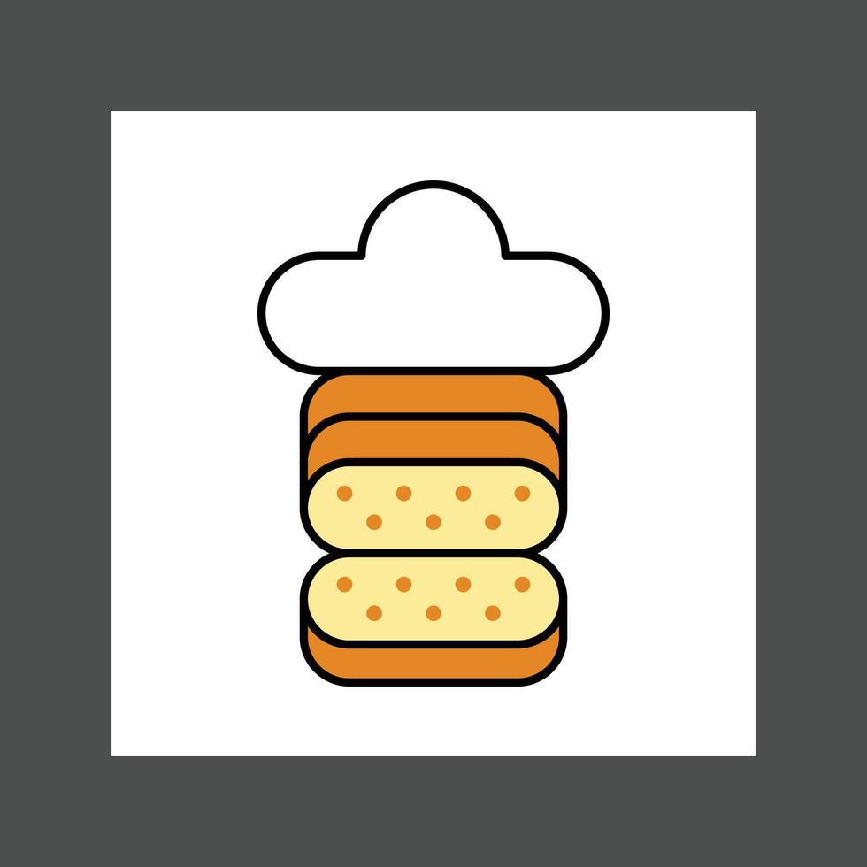 A hamburger with a chef's hat on a white background vector