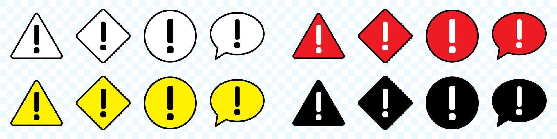 Alert icon. Warning sign and symbol. Exclamation sign, important mark. vector