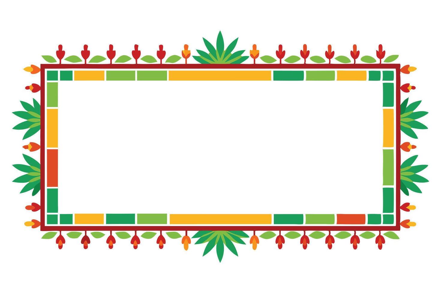 Colorful paint borders and frame vector