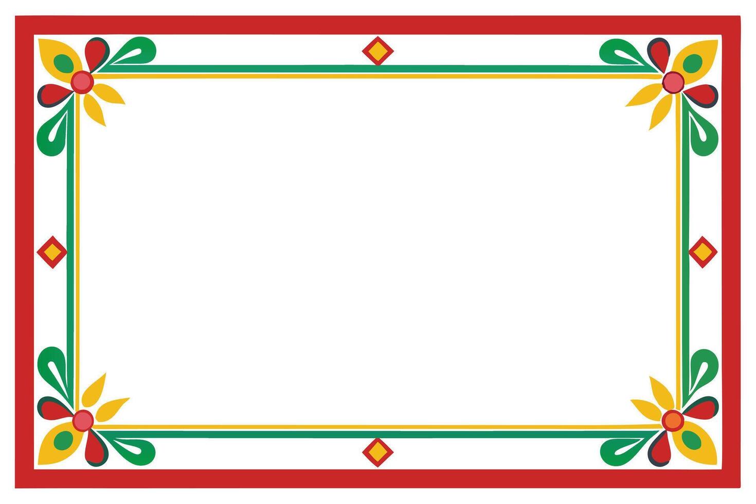 Hand made colorful paint borders and frame vector