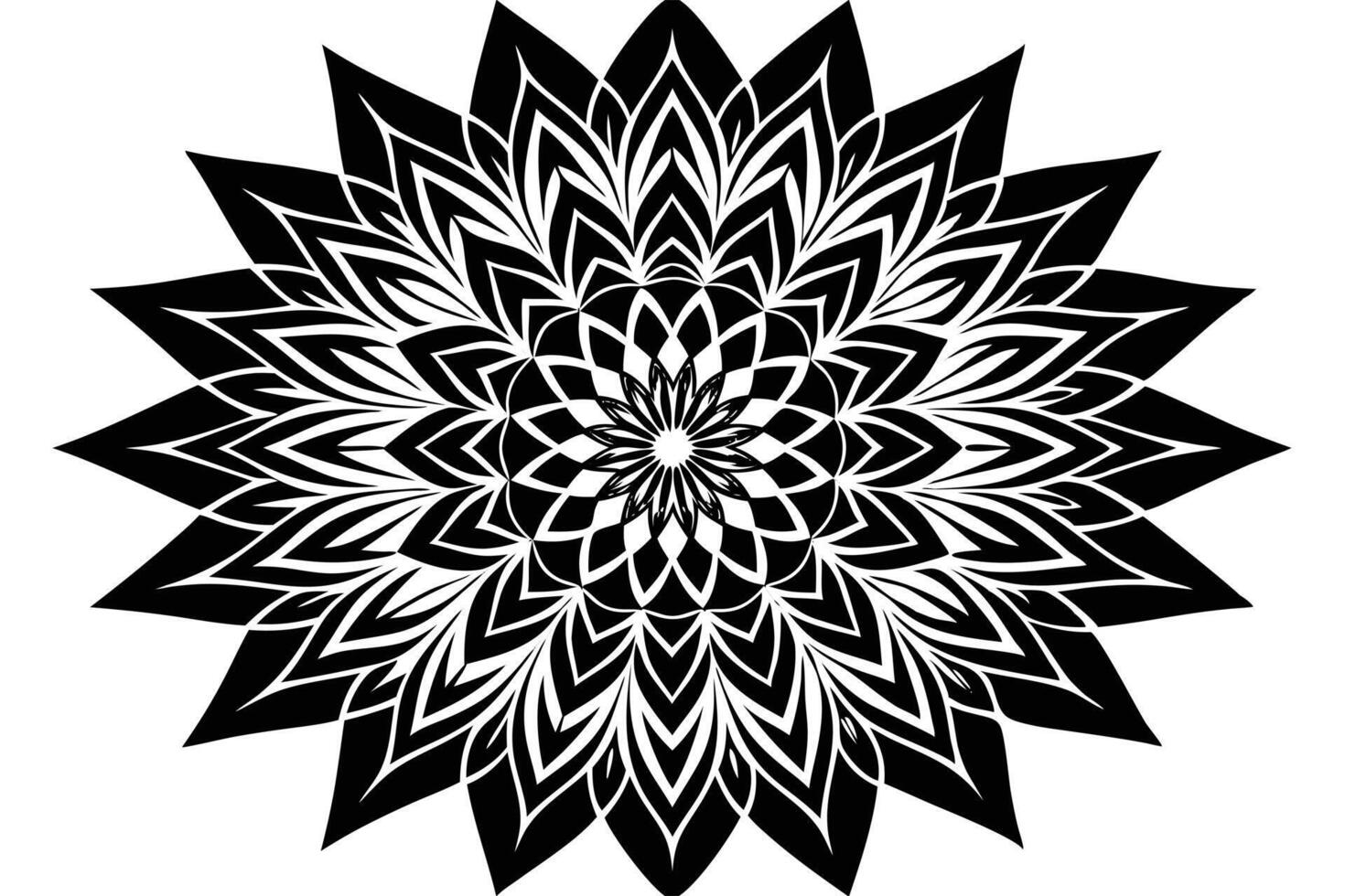 Outline Mandala for coloring book vector