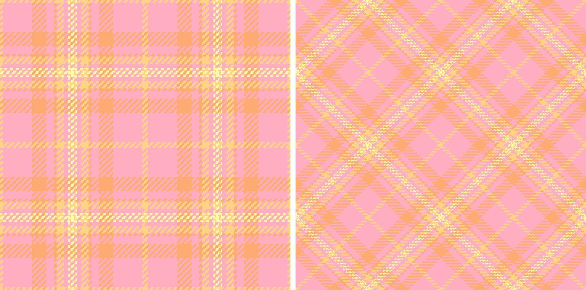 Pattern texture fabric of tartan check with a plaid background seamless textile. Set in summer colors. Flattering slim skirts for office. vector