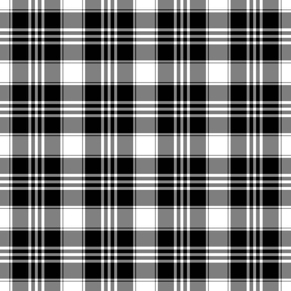 Stylish monochrome plaid pattern. Perfect for textile design, website backgrounds, or fashion projects. Clean lines and classic color scheme offer versatile usage. vector