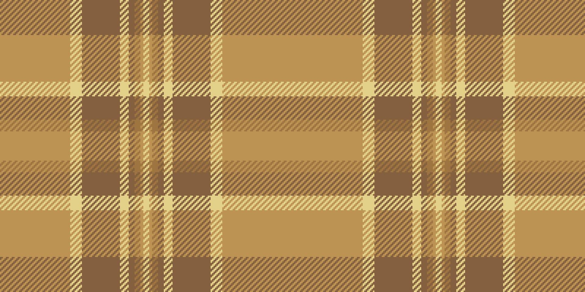 Christmas ornament textile background fabric, ceremony seamless plaid check. Satin tartan texture pattern in orange and amber colors. vector