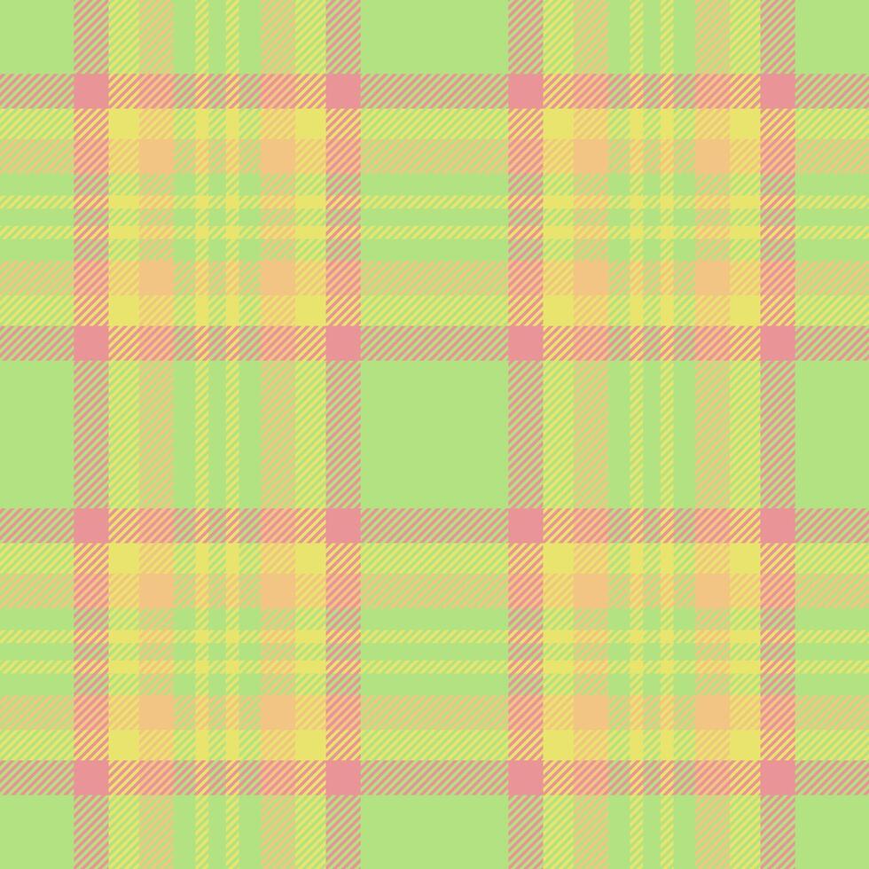 Finish seamless background texture, infinity pattern check tartan. Checks textile plaid fabric in green and yellow colors. vector