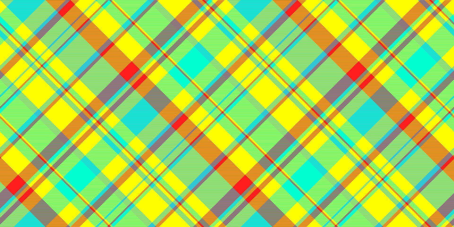 Variation texture background check, figure pattern plaid tartan. Crease fabric textile seamless in yellow and bright colors. vector