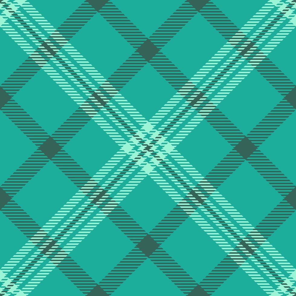 Classic check texture pattern, variety seamless background. English tartan textile plaid fabric in teal and mint colors. vector