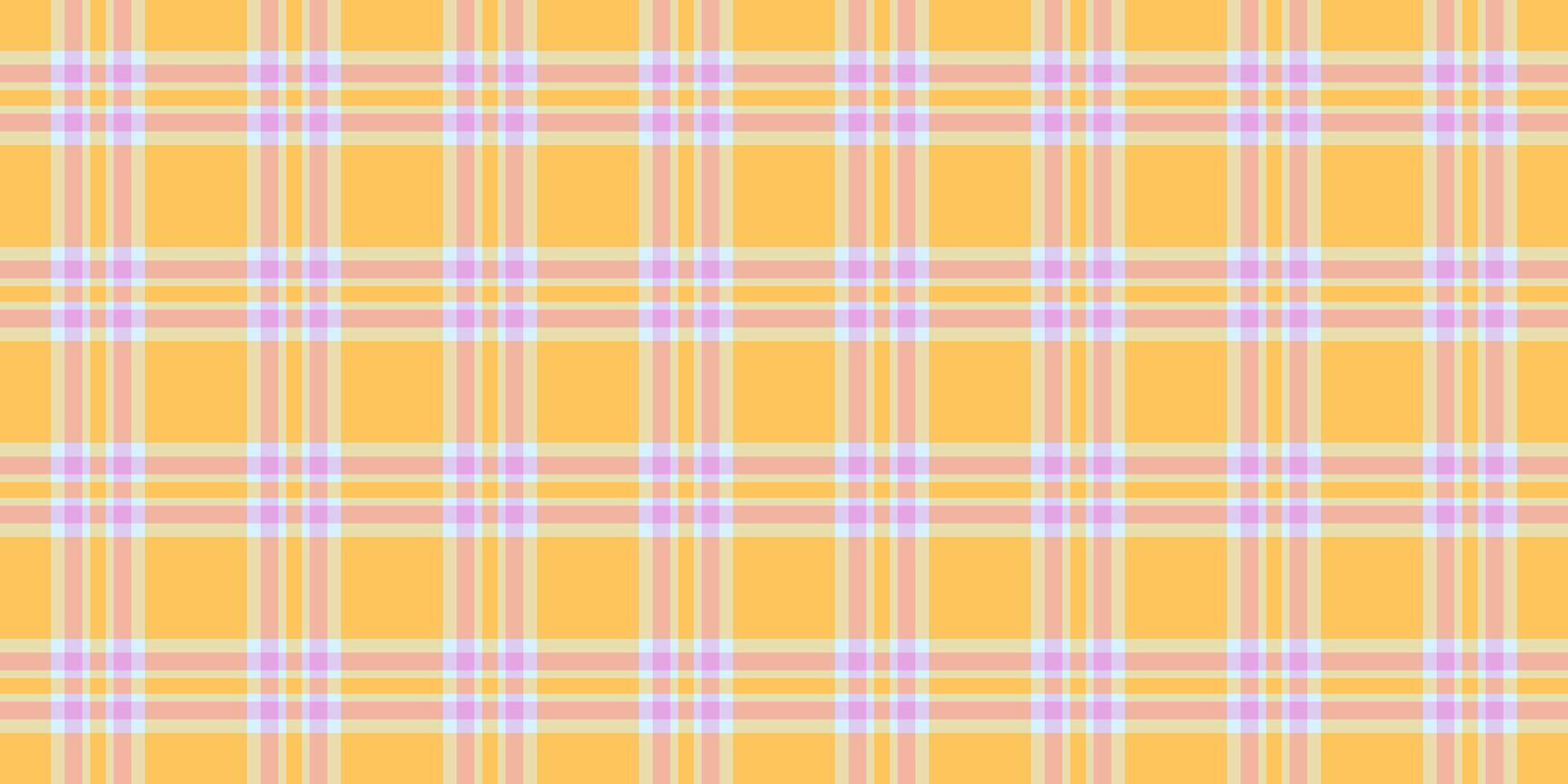 Down fabric check textile, season tartan plaid texture. Summertime pattern background seamless in light and amber colors. vector