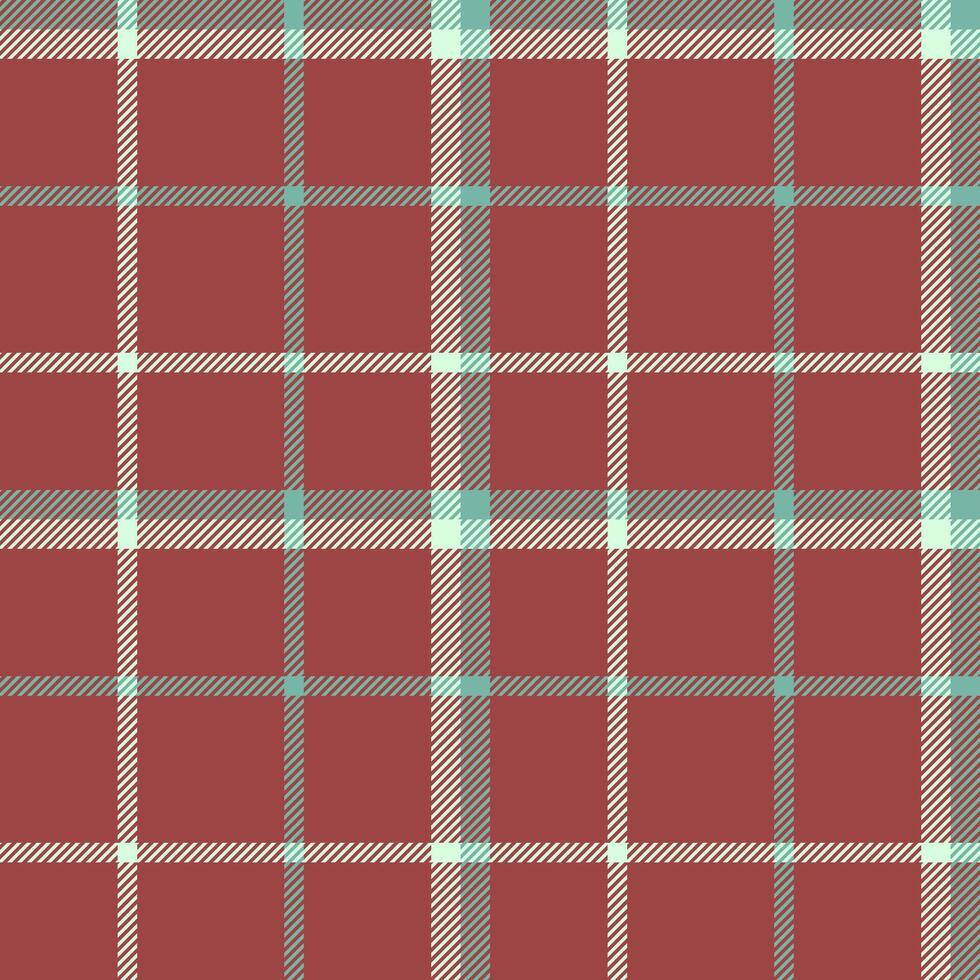 Stylish red, teal, and cream plaid pattern. Perfect for textile design, apparel, wrapping paper, or website backgrounds. Clean, modern aesthetic. Versatile and eye-catching. vector