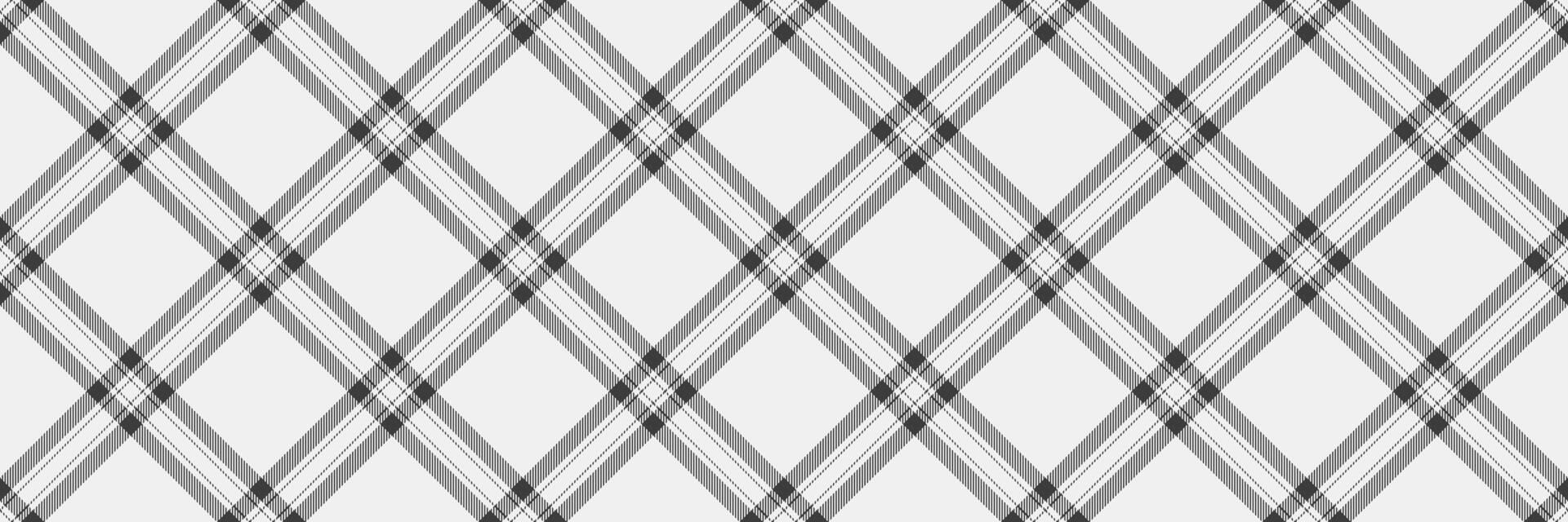 Trousers plaid background, yard texture check textile. Customizable fabric tartan seamless pattern in white and grey colors. vector