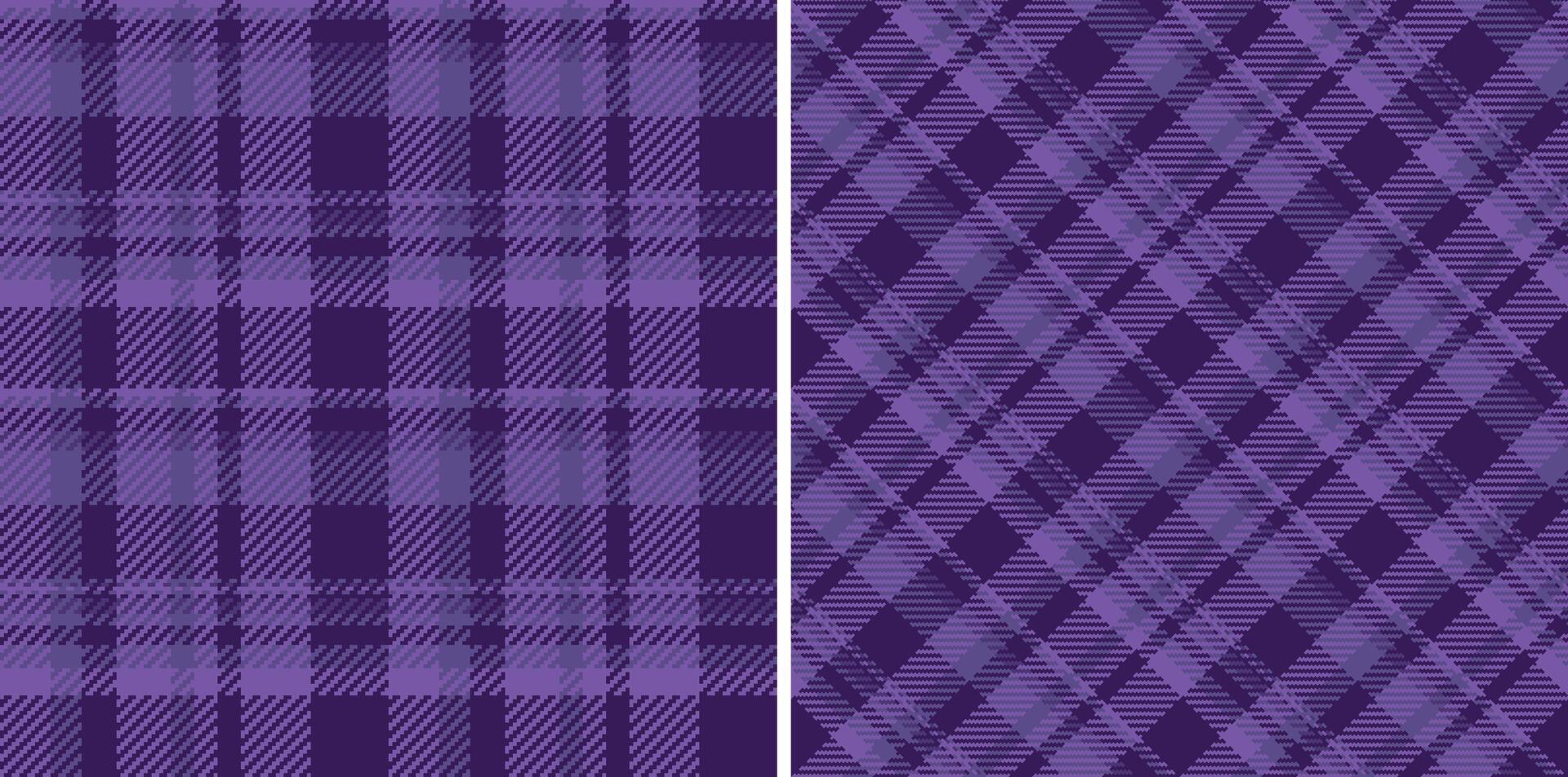 Check seamless pattern of plaid textile fabric with a tartan texture background. Set in halloween colors for symmetry tissue designs in fashion. vector