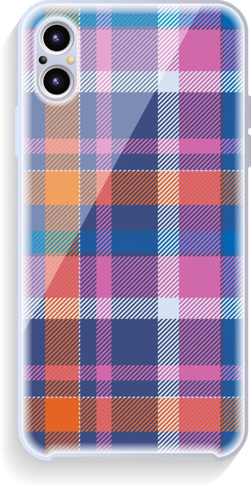 Smartphone design mockup. Template geometric pattern for mobile phone back part. Flat design. vector