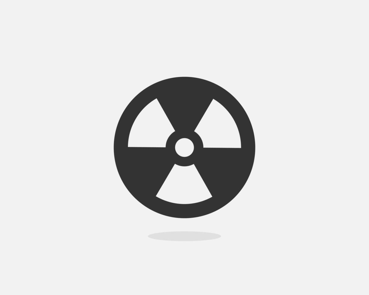 Radiation icon radioactive sign danger symbol. vector