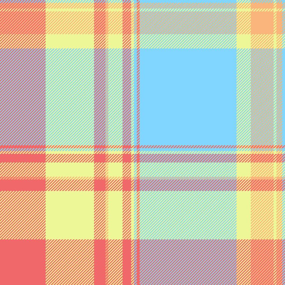 Golf background textile fabric, flooring plaid pattern seamless. Silky check texture tartan in cyan and lime colors. vector