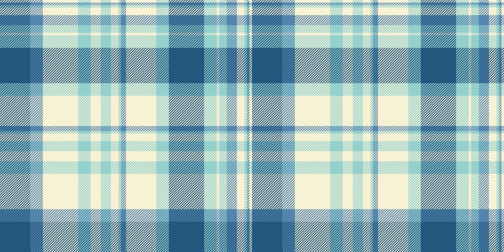 Conceptual texture textile, calm background seamless check. Quiet plaid pattern tartan fabric in light and cyan colors. vector
