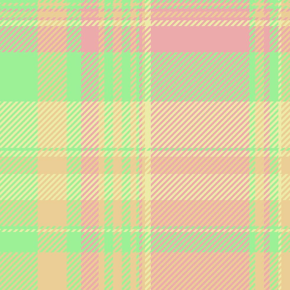 Intense pattern texture, tough tartan plaid background. Rag check textile fabric seamless in green and light colors. vector
