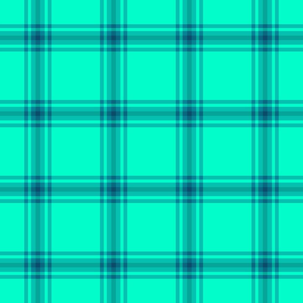 Vibrant teal and turquoise plaid pattern. Perfect for textiles, website backgrounds, or any design needing a fresh, modern geometric texture. vector