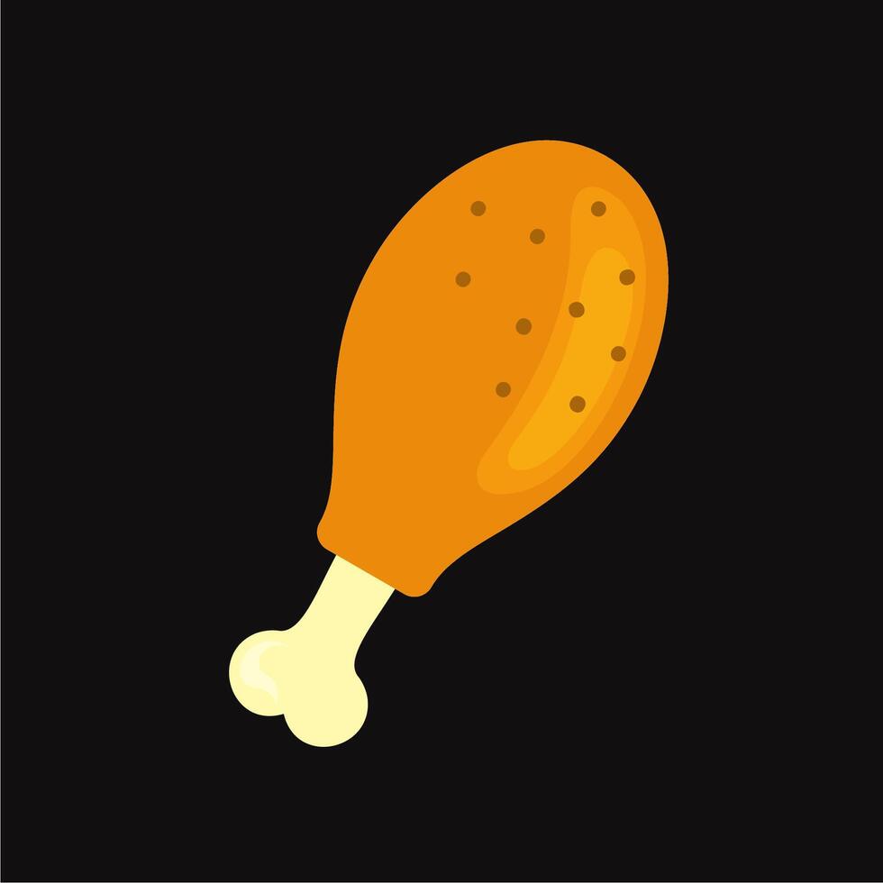 Fried chicken flat style design illustration vector