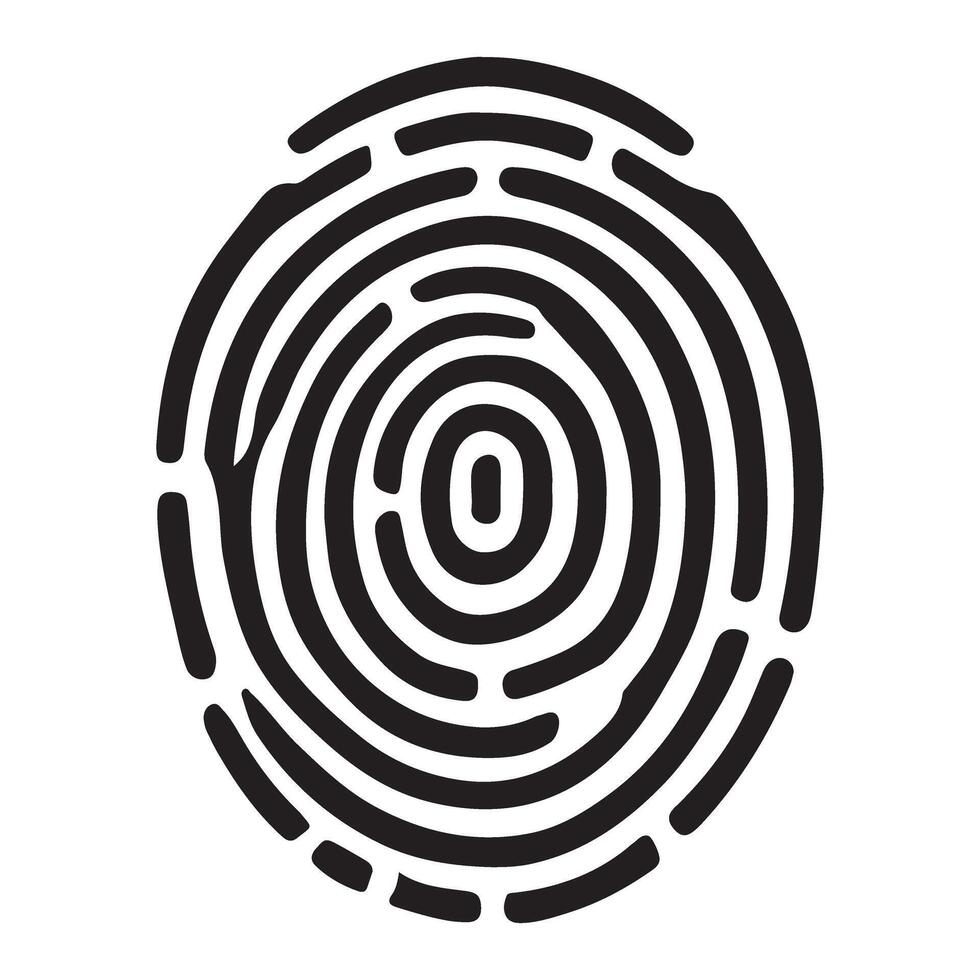 Unique Fingerprint Silhouette Graphic vector