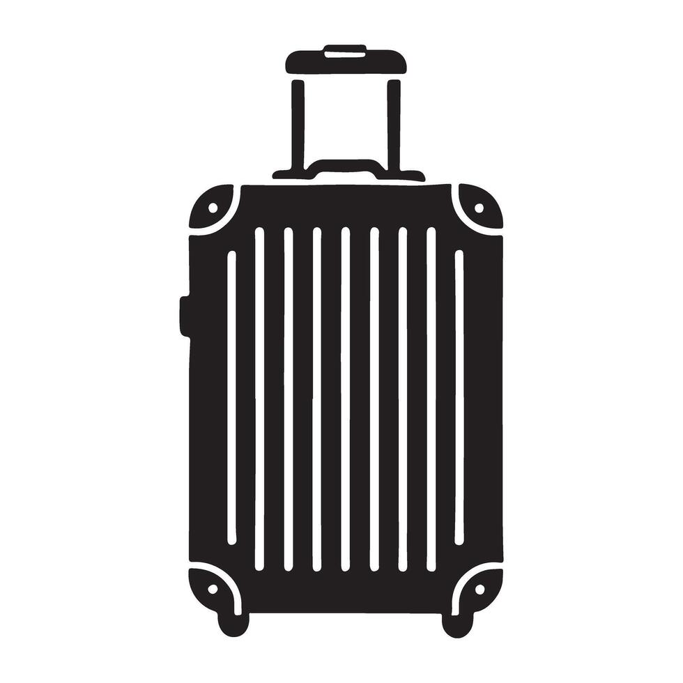 Suitcase for Travel Silhouette Illustration vector