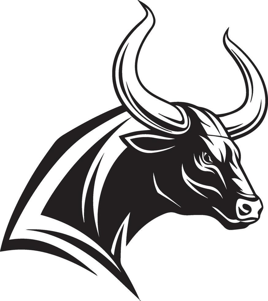 Longhorn steer icon in gray vector