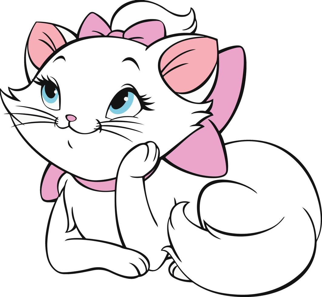 Marie Cat Cartoon vector
