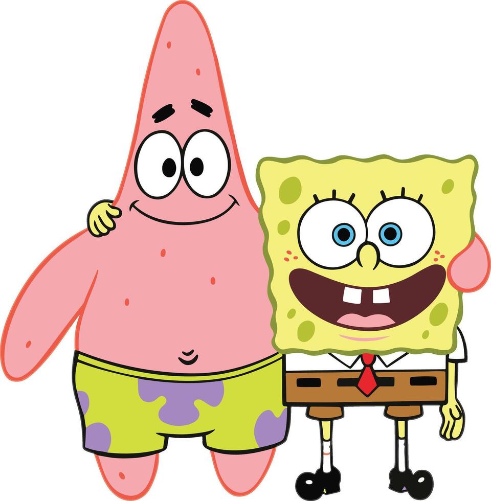 Spongebob Squarepants with Patrick vector