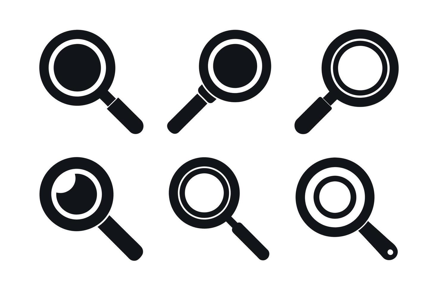 Magnifying Glass Icons design vector