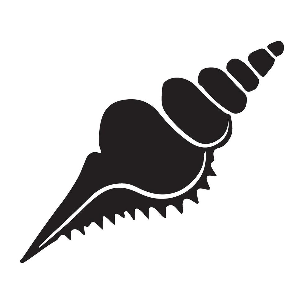 Seashell Silhouette Illustration vector