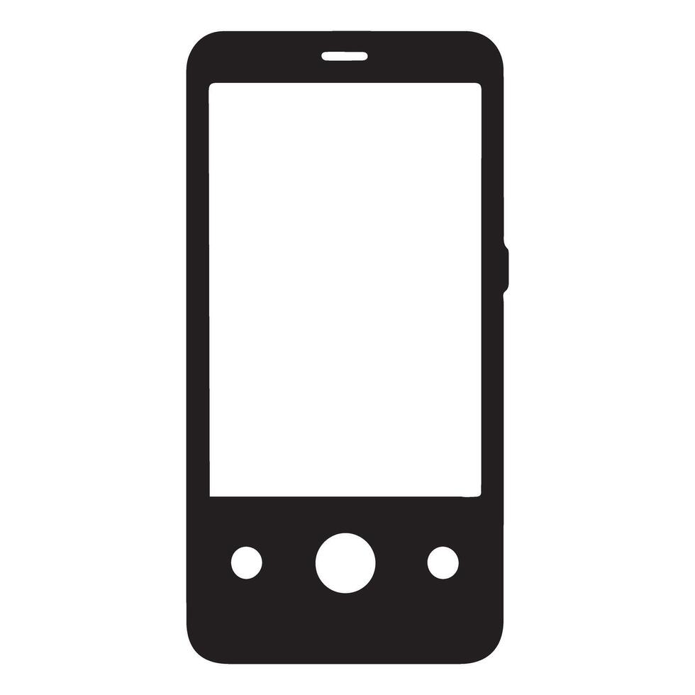 Simple Smartphone Silhouette Illustration vector