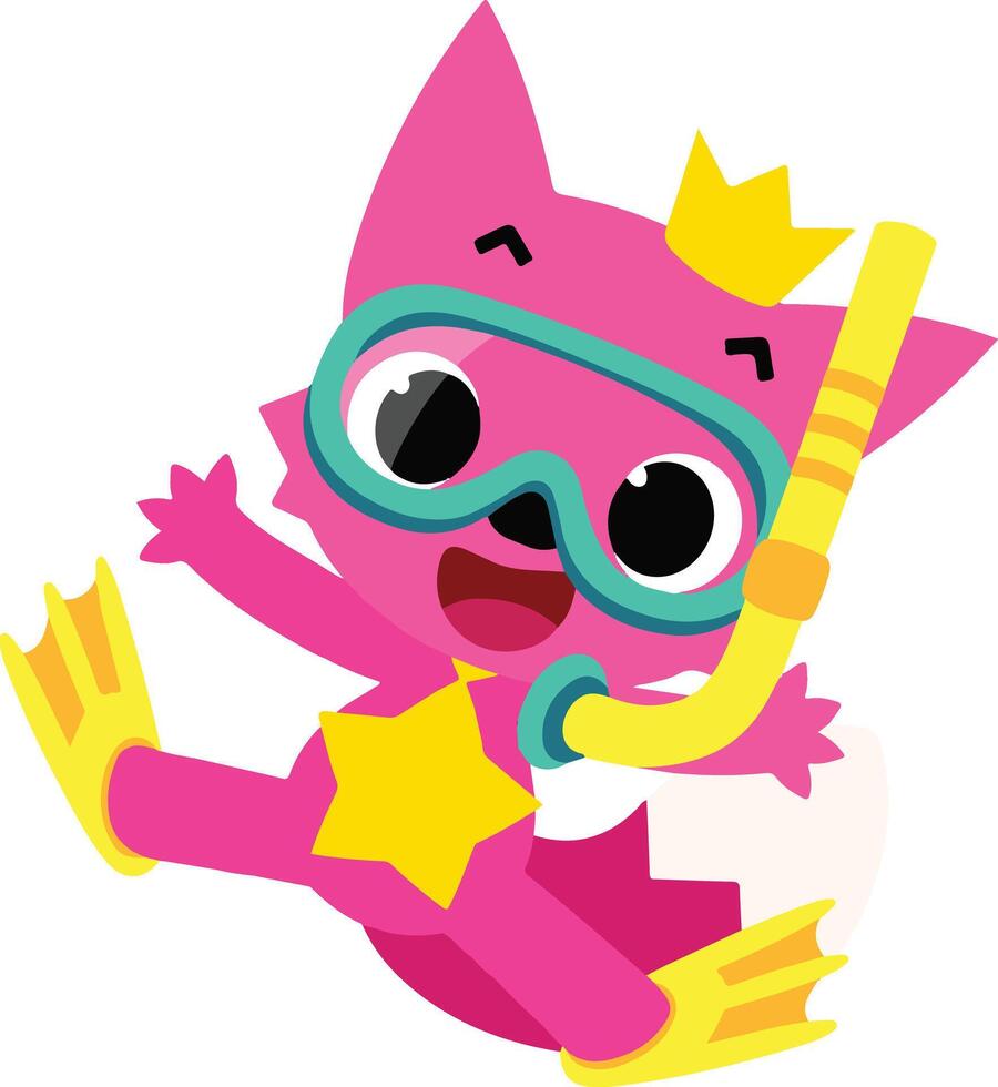 K-Pink Fong Baby Shark vector