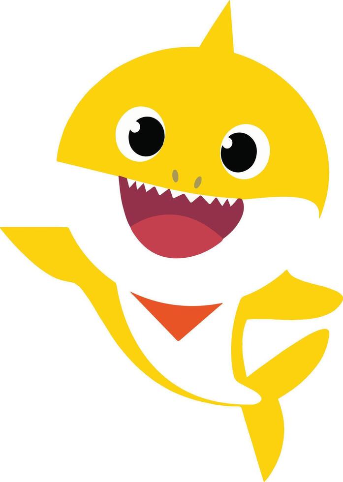 Yellow Baby Shark vector