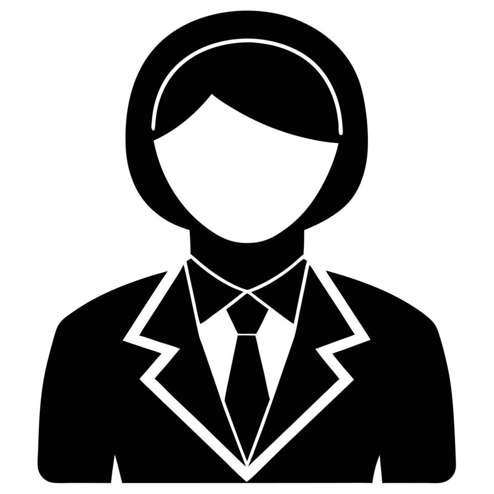 Virtual Assistant Silhouette A Modern Digital Companion vector