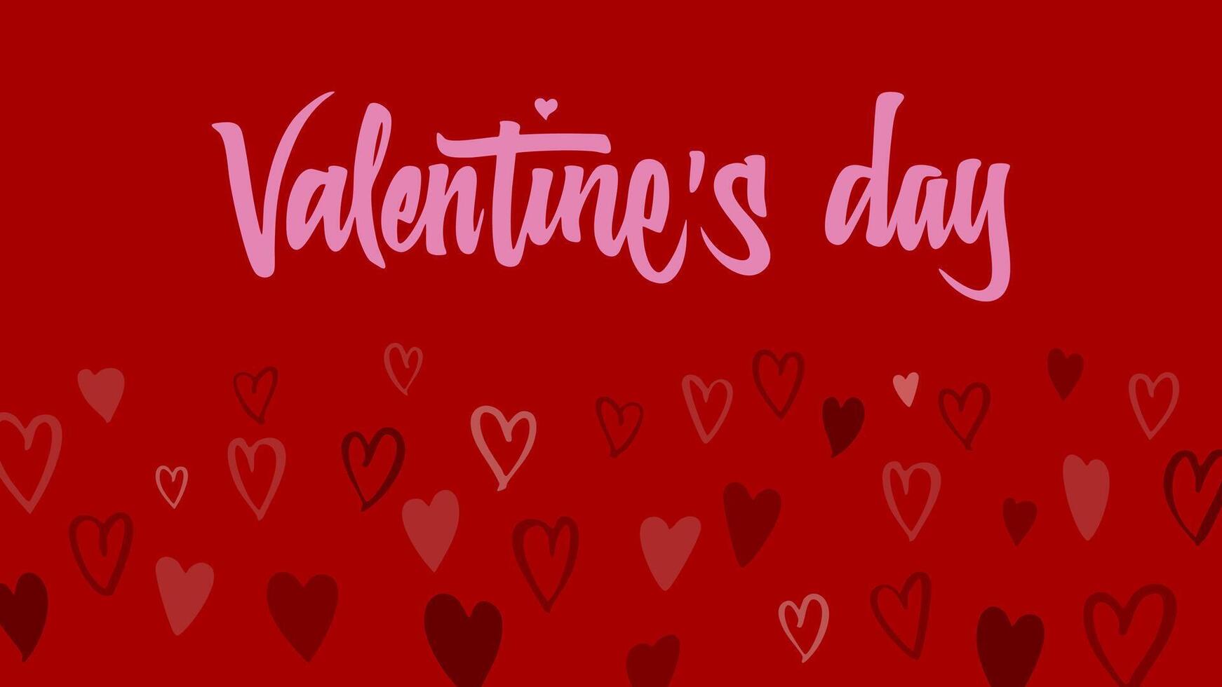 A lovely handwritten Valentine with a hearts, perfect for adding charm to Valentine's Day, weddings, or Mother's Day projects. Ideal for printable cards and banners. vector