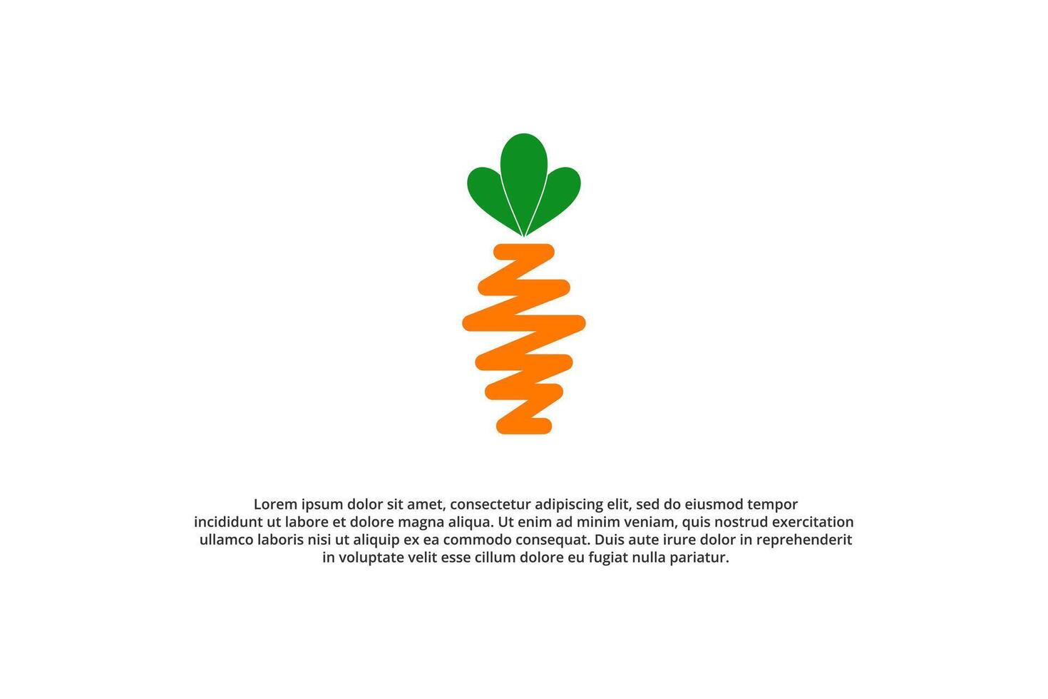 carrot abstract minimal logo design vector