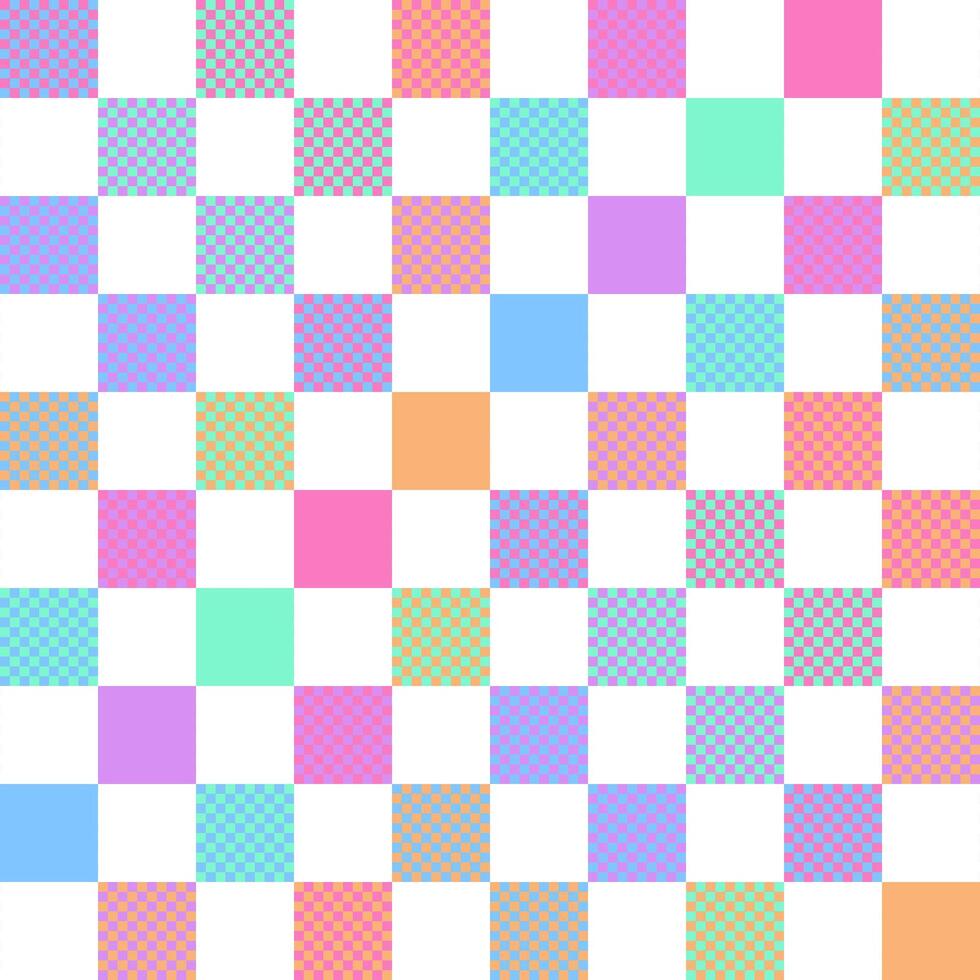 Colorful Checkerboard seamless pattern background. vector