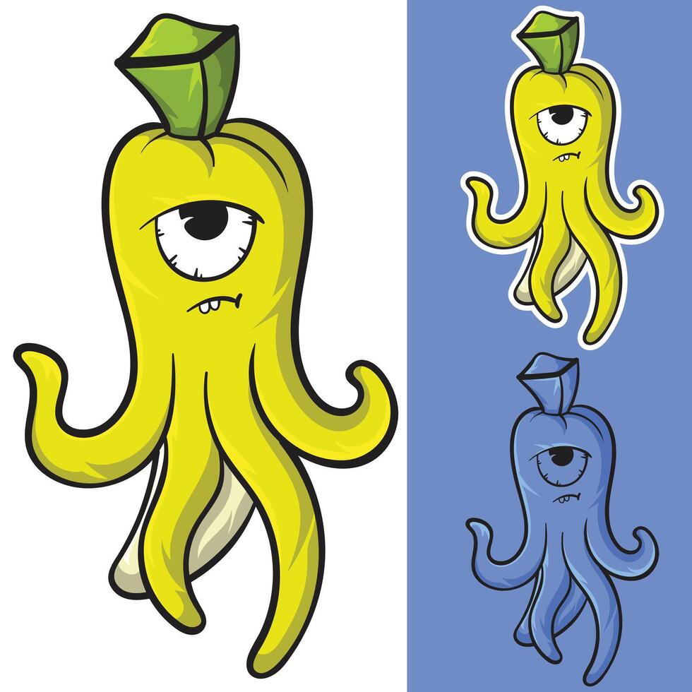 Cute cartoon banana design vector