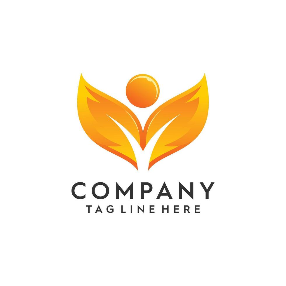 Abstract Leaf Logo Design vector