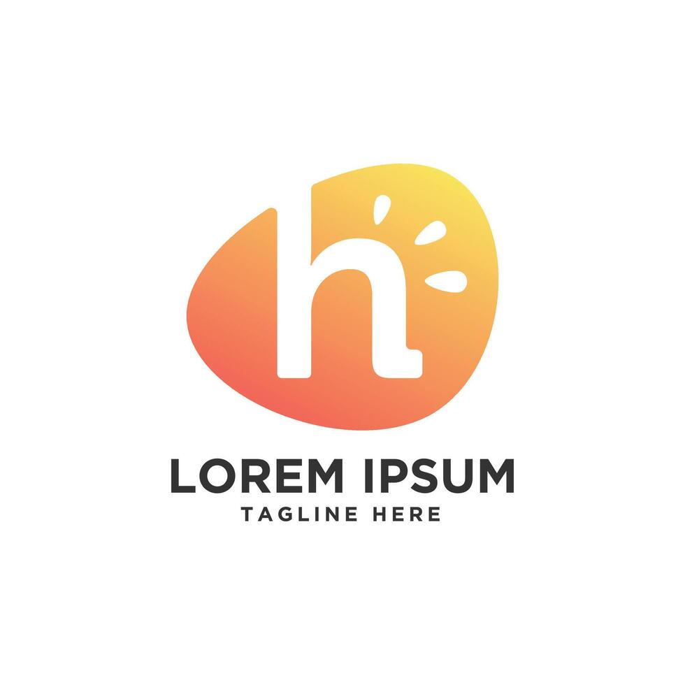 Playful Letter H Logo Design vector
