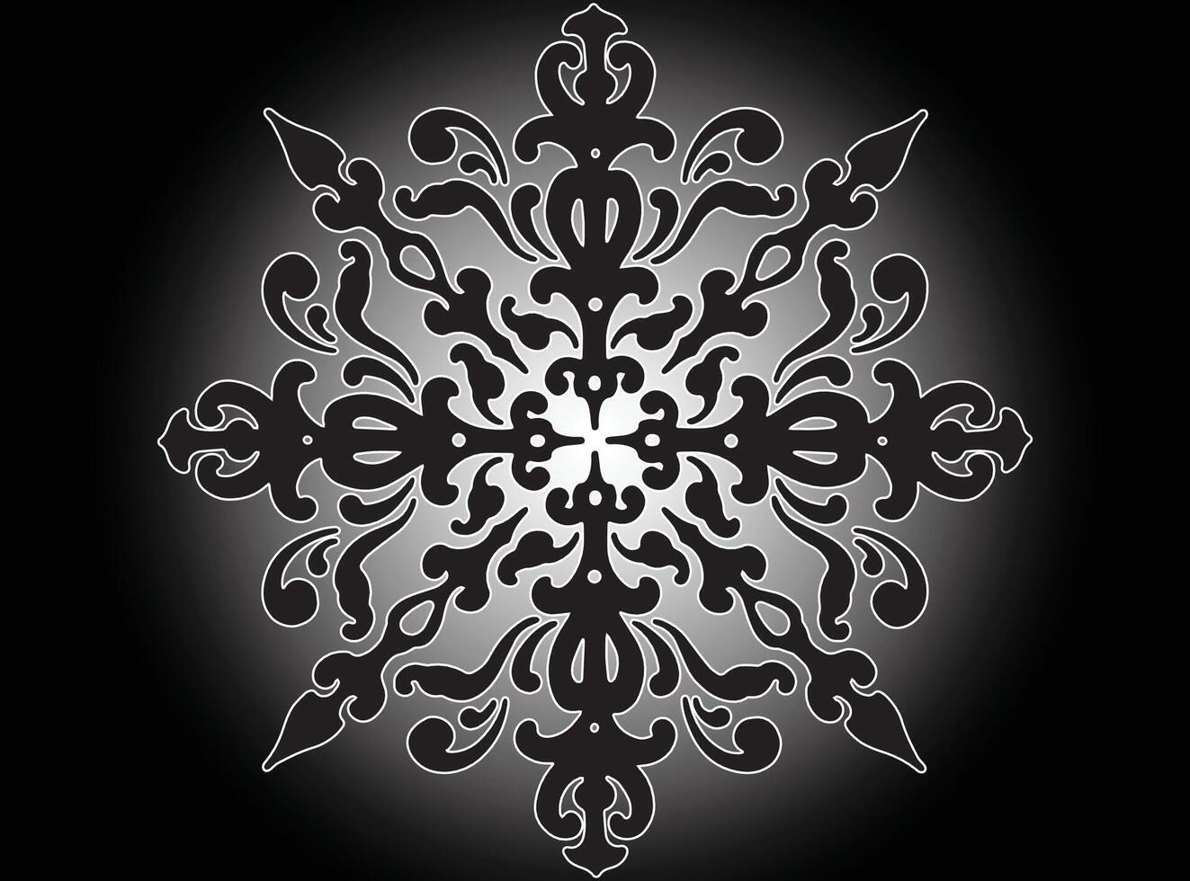 Ethereal Snow flake vector