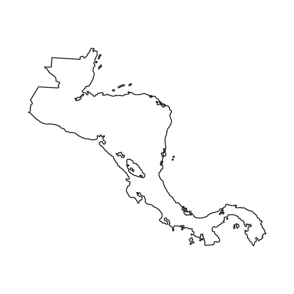 Central America Map Icon Design vector