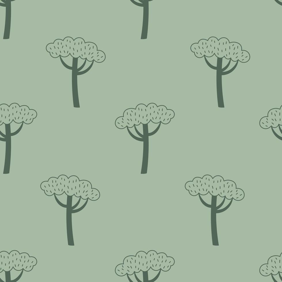 Pine Tree Seamless Pattern vector