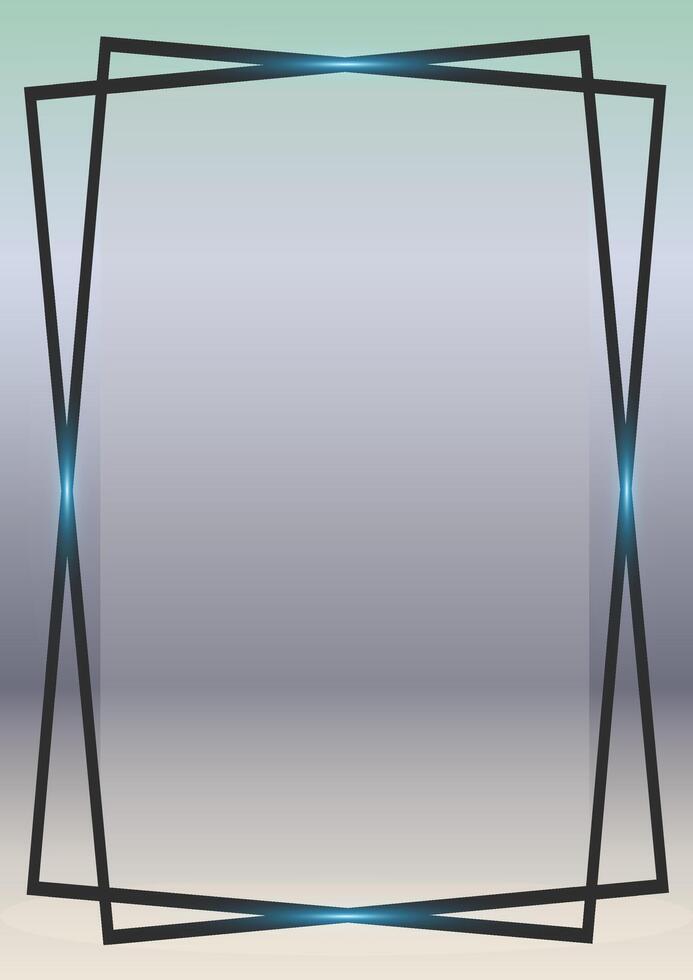 Blank frame template with highlights vector