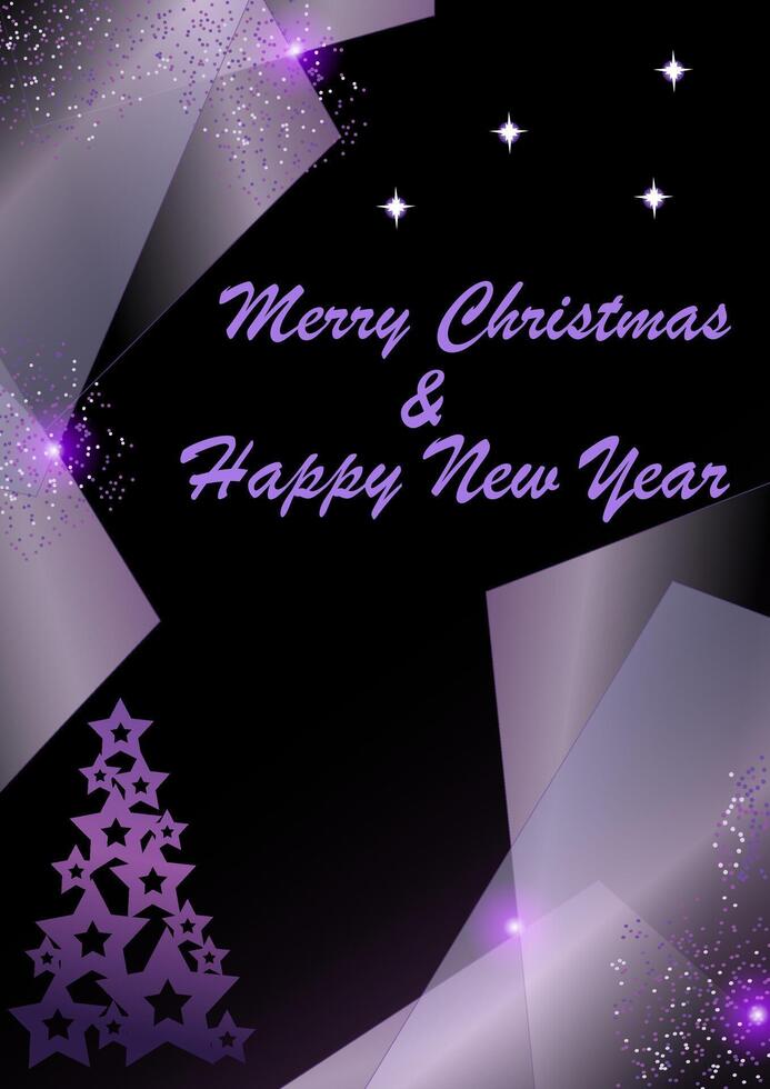 Abstract greeting card for Merry Christmas and Happy New Year vector