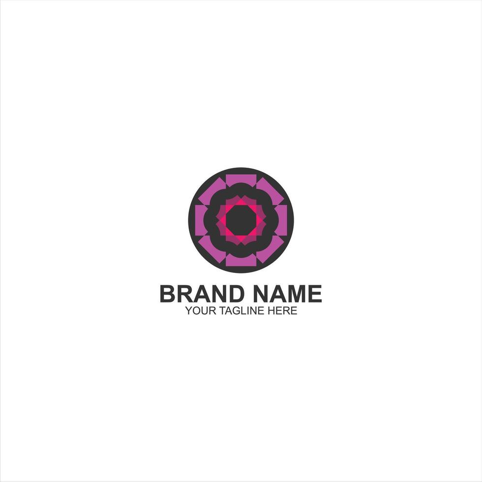 Flower logo icon for brand identity with creative illustration vector