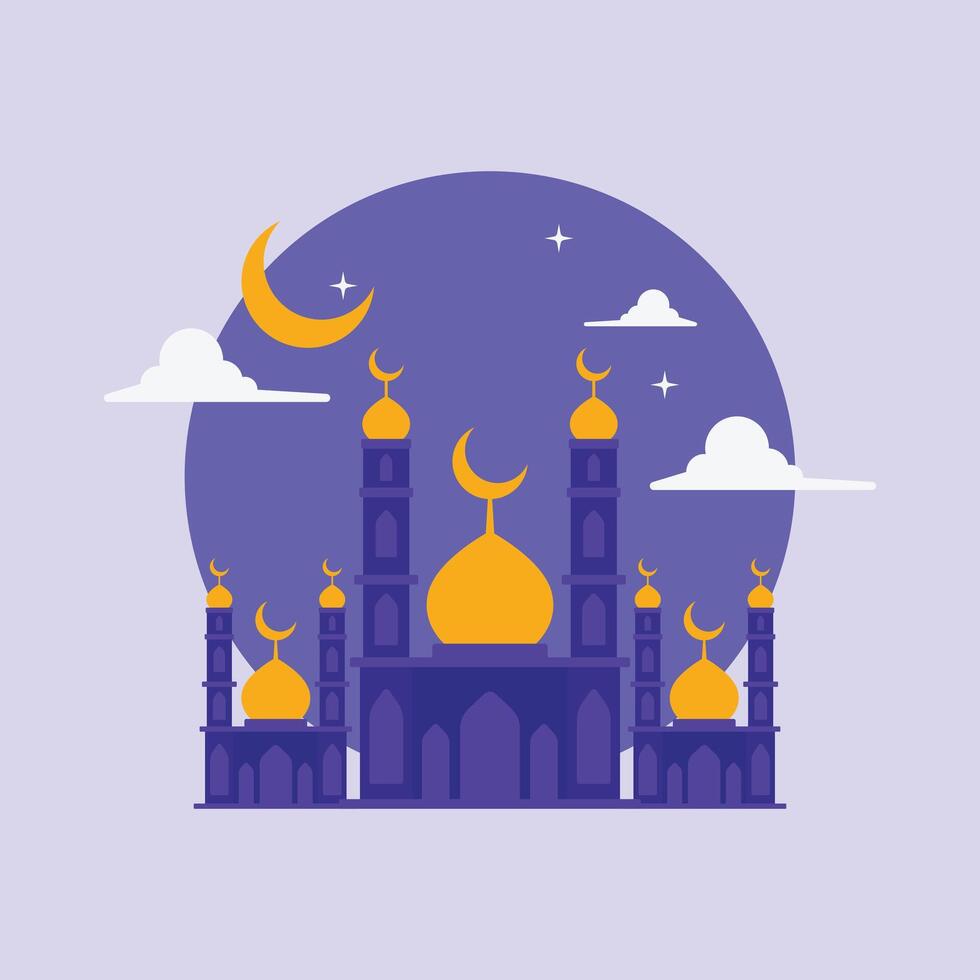 Ramadan Kareem. Islamic greeting card template with mosque design template poster banner vector